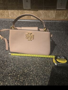 Tory Burch Pink Pebbled Leather Top-Handle Crossbody